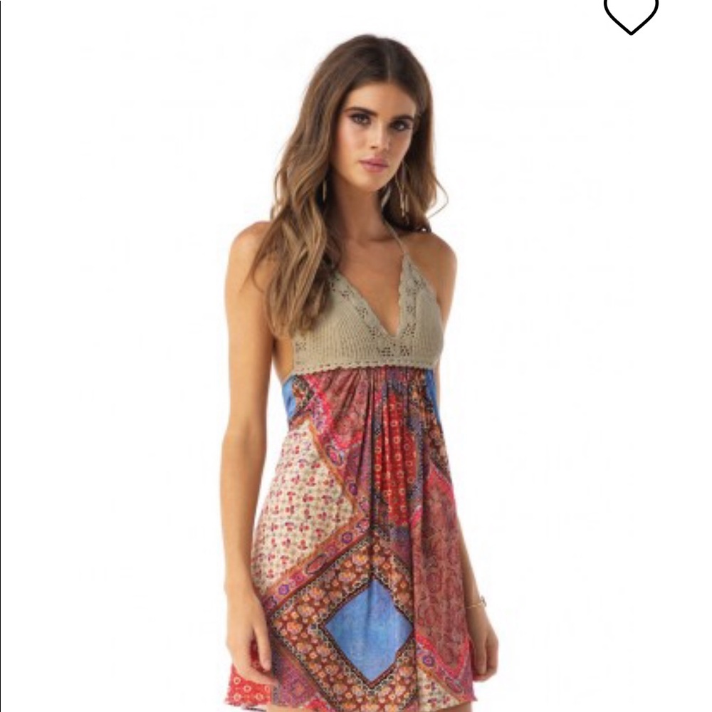 Never worn, Sky Frederikke Mini Dress-Coral, Small